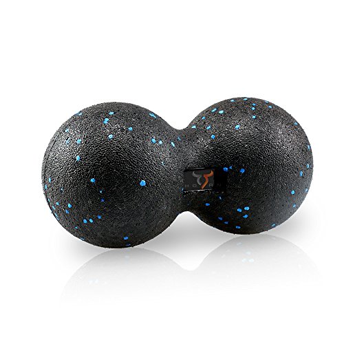 Twin-Ball Foam Roller Extra Firm Blue Speckles