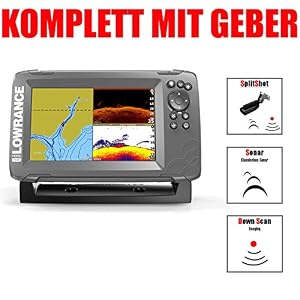 Lowrance 00-14023-001 Hook2 Splitshot Hid Sondeur De Poissons Et Traceur De Cartes Noir 17,78 Cm