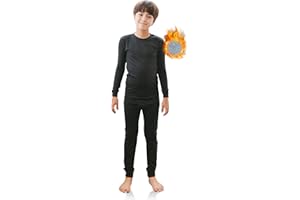 TINFL by Vaenait 4-14 Years Boys Kids Aeroheat Thermal Underwear Base Layers Warm Fleece Lined Pajama Long John Set