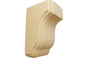 Ekena Millwork COR02X02X04CPAL Capistrano Mission Wood Corbels, 2 1/2"W x 2 3/4"D x 4 1/2"H, Alder