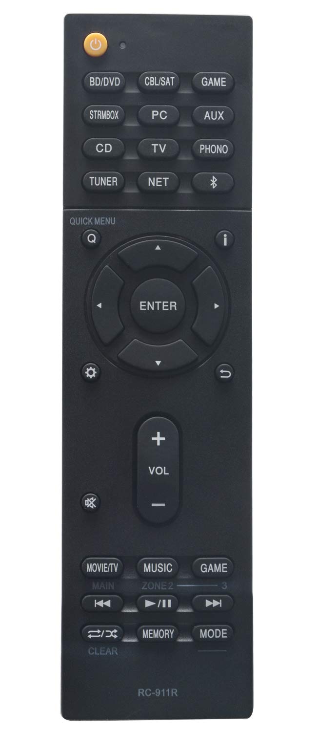 ALLIMITY RC-911R Remote Control Replace for Onkyo AV Network Receiver TX-NR575 TX-NR585 TX-NR656 TX-NR676 TX-NR686 TX-NR757 TX-NR777 TX-NR787 TX-RZ610 TX-RZ610 TX-RZ710 TX-RZ720 TX-RZ810