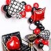 PartyWoo Casino Party Decorations, 50 pcs Red Balloons Black Balloons White Balloons for Las Vegas Party Decorations, Casino Theme Party Supplies, Casino Night, Casino Birthday Party