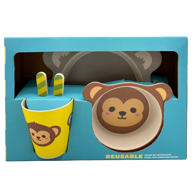 Puckator KIDS01 Adoramals Reusable Melamine Kids Set