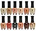SXC Nail Polish Neutral Nude Lacquer 15ml/0.5fl set of 12 Colors lot