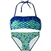 Bandeau Bikini Set, Aussie Green Top, Aussie Green Bottom, Girl's Medium