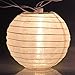 KI Store Lantern String Lights Set of 10 Extendable Plug-in Oriental Style Lanterns with Lights for Weddings Parties Bedroom Decoration (Plain White)