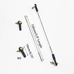 Gracilaria 2PCS RC Toy Push Rod Adjustable Tie Rods