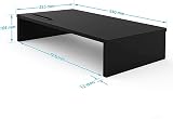 BONTEC Monitor Stand Desk Riser 540x255x104mm Wooden with Cable view 4