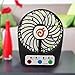 D-FantiX 3-inch Mini Portable Fan 4 Speeds Rechargeable USB Desktop Fan Personal Fan Small Handheld Fan Battery Operated/USB Powered for Travel, Home and Office (Black)