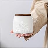 NS Online White Small Urn Ashes Keepsake - 4.3 inches Ceramics Sharing Sea Wave Small Urn, Capacity 30 Cubic inches Memorial urn for Human, Pets - Qnty 1
