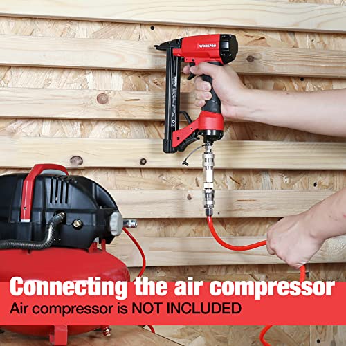 WORKPRO Pneumatic 20 Gauge Staple Gun, T50 Upholstery Stapler with