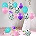 K KUMEED Unicorn Balloons Purple Light Pink Sea Foam Blue Assorted Balloons 12