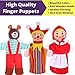 Wooden Finger Puppets 23-Piece Set - Fairy Tale & Nursery Rhymes Characters - Red Riding Hood, 3 Little Pigs, Goldilocks & The 3 Bears, Princess Kingdom
