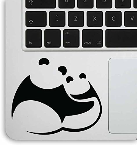 Aftermarket Graphics - 2x Qty Panda pair sitting together for laptop / car / guitar Decal Sticker (BLACK)