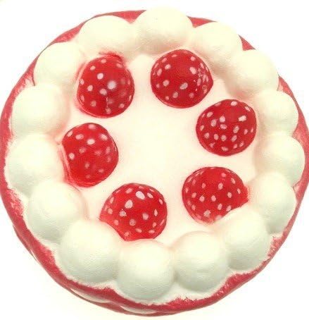 Jumbo Squishy & Slow Rise Scented Marshmallow Strawberry Cake & Bonus Random Jenna Lyn Squishy! (Red)
