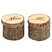 CHUANGLI 2pcs Wedding Ring Box Vintage Wooden Wedding Ring Case Weddings Accessories Mr Mrs Jewelry Boxes