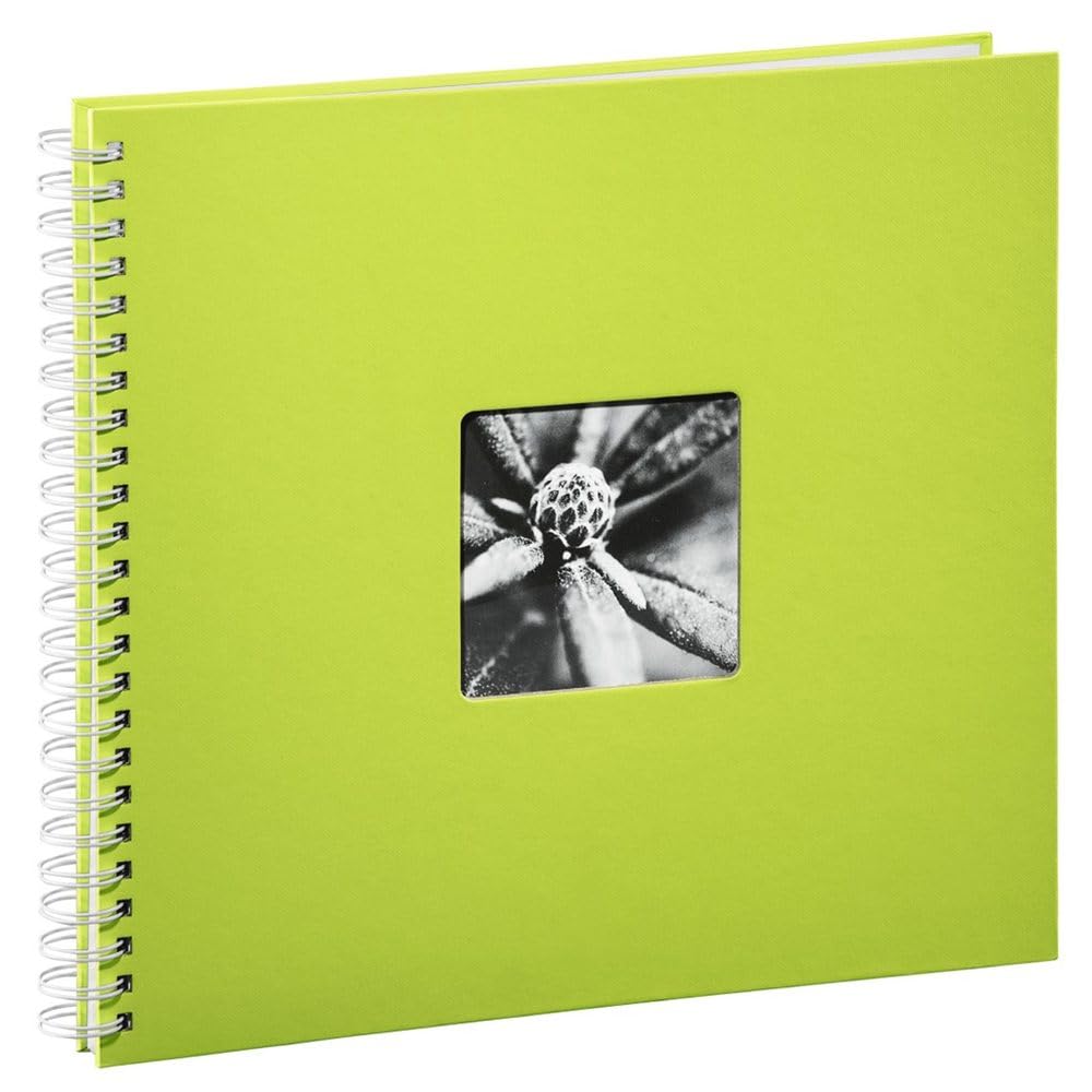 Hama "Fine Art" Spiral Bound Photo Album, 36 x 32 cm, 50 White Pages, Kiwi