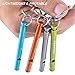 FineGood Aluminum Whistles, 4 Pack Emergency Survival Whistles with Key Ring Chain for Sport Referee Hiking Camping Climbing