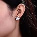 Pegaffi 925 Silver Plumeria Flower Stud Earrings CZ Hawaiian Jewelry for Girls