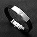 Godyce Superman Bracelet for Men Women Girl Black Rubber Jewelry - Stainless Steel Charm