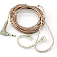 FAAEAL KZ ZSN PRO Earphone Upgraded Cable 2 Pin 0.75mm OFC Replacement Detachable Cable 3.5mm Gold-Plated Replacement Headsets Wire for KZ EDX ZEX ZS10 PRO ZAS Zax DQ6 Headphones(with Mic, C Pin)