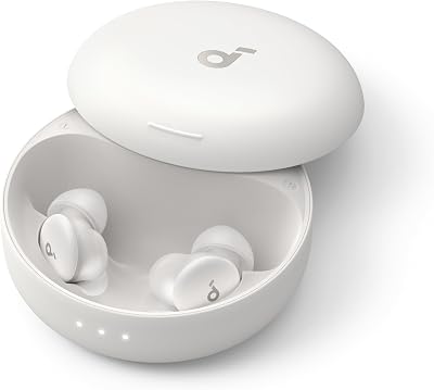 Auriculares Sleep A30 de Anker: con Cancelación Activa de Ruido, Sistema Adaptativo para Bloquear los Ronquidos, Máxima Comodidad para Quienes Duermen de Lado y 45h de Reproducción