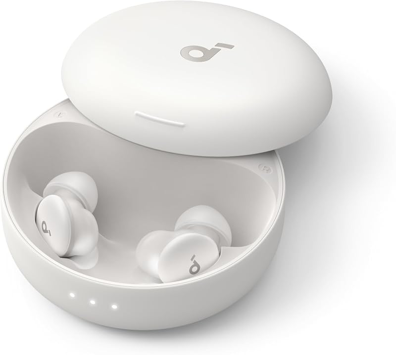 Auriculares Sleep A30 de Anker: con Cancelación Activa de Ruido, Sistema Adaptativo para Bloquear los Ronquidos, Máxima Comodidad para Quienes Duermen de Lado y 45h de Reproducción
