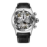 REEF TIGER Sport Watches for Mens Black Skeleton