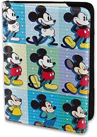 Passport Holder Cover Case Colorful Mickey Mouse Leather Travel Wallet For Women And Men