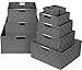 Sorbus Set of 9 Storage Baskets for Organizing, Mesh Hand-Woven Design, Linen Closet Organizers and Storage, Organizer Storage Baskets for Shelves, Variety Pack Organizers and Storage (Gray)