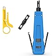Punch Down Impact Tool with 110 and 66 Blades, Network Wire Cable Cat6/Cat5e Telephone Impact Terminal Insertion Tools