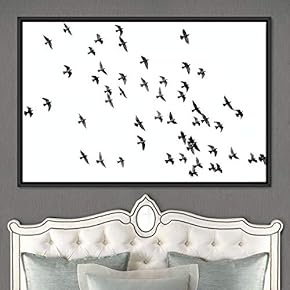 signwin Framed Canvas Wall Art Flying Together Birds...