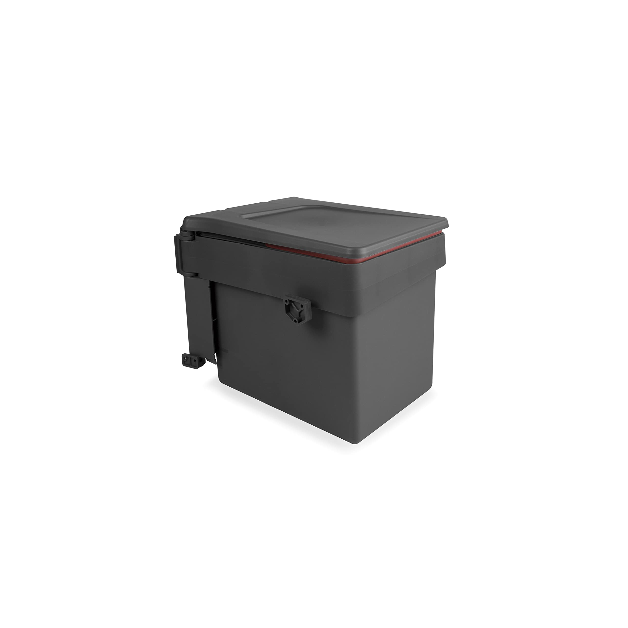 Emuca - Built-in Waste bin for Cabinet with Automatic lid, 15 L, Anthracite Grey