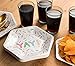 BLUE PANDA - Disposable - 24-Count Hexagon Paper Plates, Kids Birthday Party Supplies for Appetizer, Lunch, Dinner, and Dessert, 9 x 8 Inches
