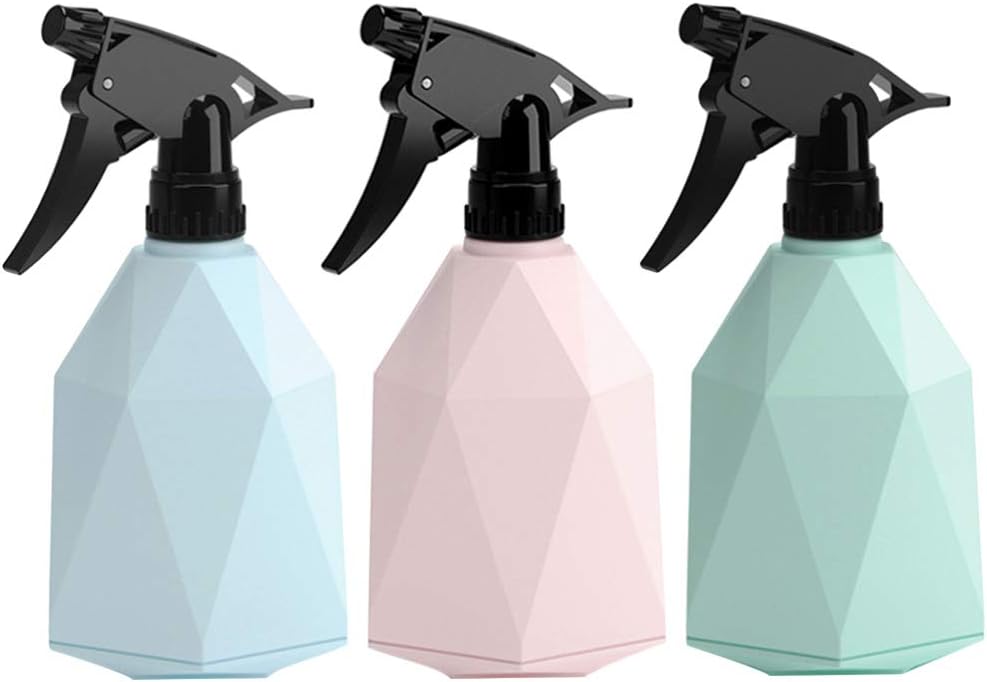 Minkissy 3Pcs Plant Mister Geometric Watering Spray Bottle Vintage Gardening Trigger Water Empty Sprayer Garden Tools Watering Can Water Sprinkler for Hair Salon Home Office 600ml