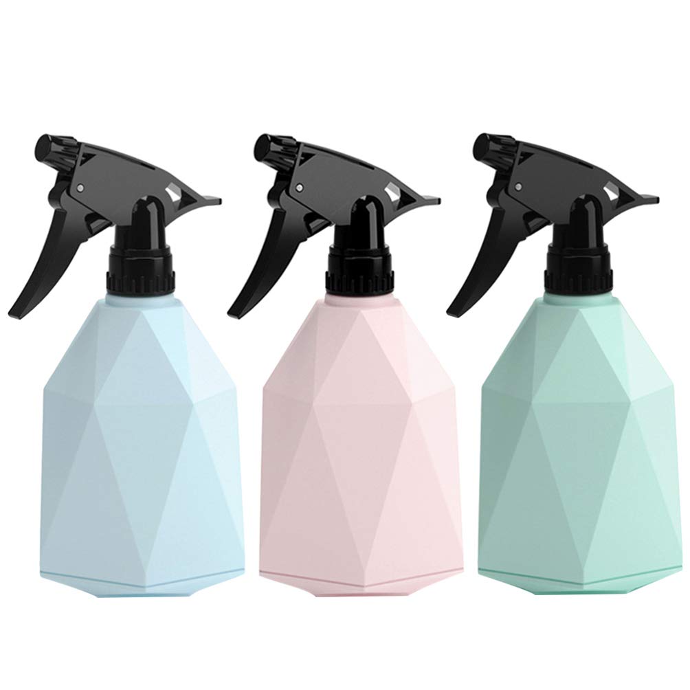 Minkissy 3Pcs Plant Mister Geometric Watering Spray Bottle Vintage Gardening Trigger Water Empty Sprayer Garden Tools Watering Can Water Sprinkler for Hair Salon Home Office 600ml