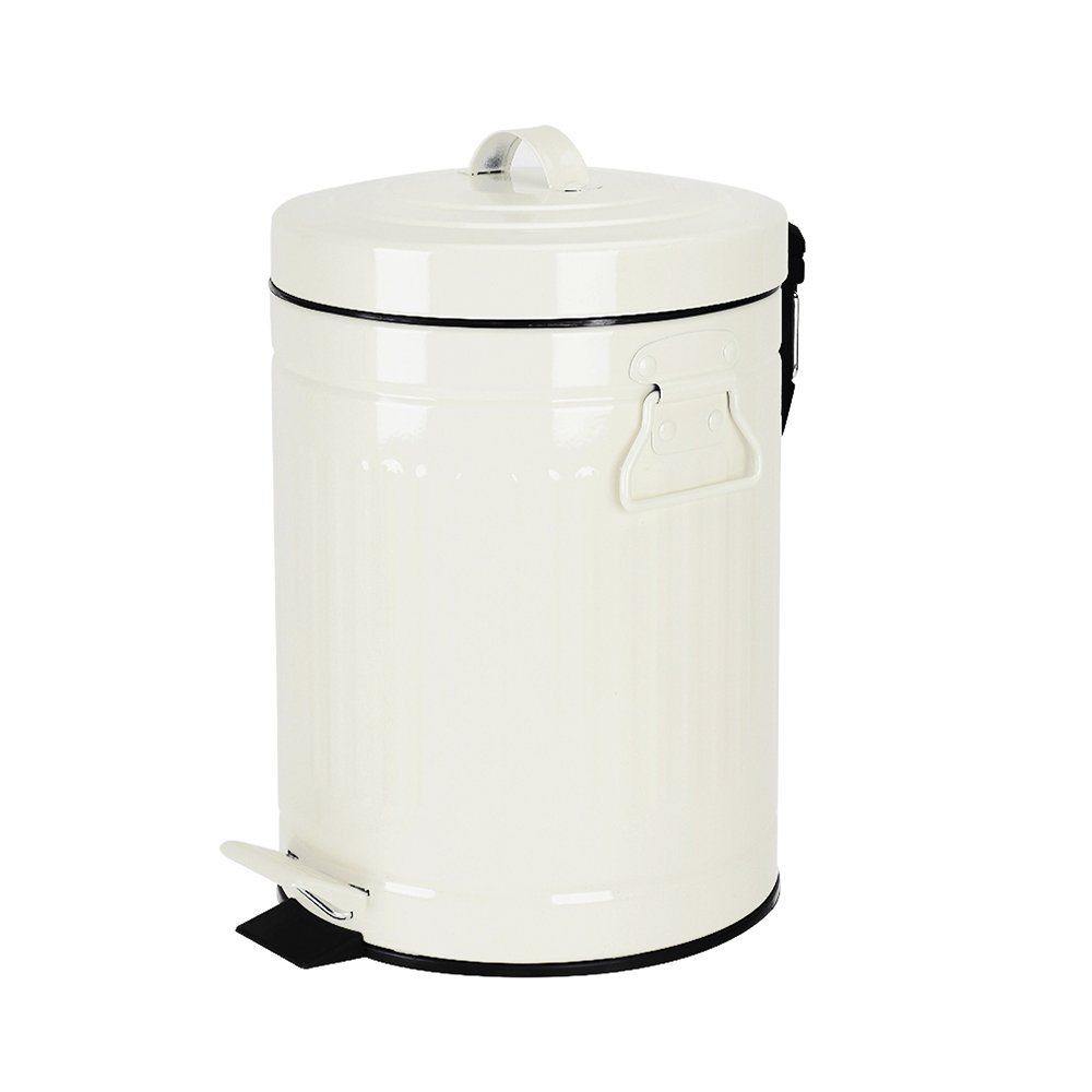 Bathroom Trash Can with Lid, Small White Trash Can for Bathroom Bedroom
