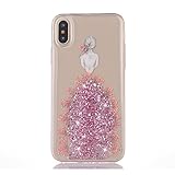 Urberry iPhone X Case, iPhone X Bling Case, Wedding Girl Design Shock-proof Case for iPhone X with a Free Screen Protector (Purple)