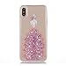 Urberry iPhone X Case, iPhone X Bling Case, Wedding Girl Design Shock-proof Case for iPhone X with a Free Screen Protector (Purple)
