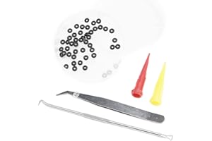 FUSHIPRO O-Ring, Black Nitrile Buna-n, 0.029" ID x 0.040" CS/Width, (Extra Micro #1)(50 Pack)