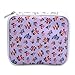 Teamoy Crochet Hook Case, Travel Storage Bag for Various Crochet Needles and Accessories, Lightweight and All in One Place, Easy to Carry, Purple Flowers(No Accessories Included)