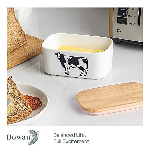DOWAN Butter Dish with Lid Cow Butter Dish Butter Dishes with Covers