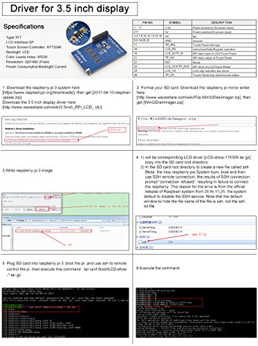 LANDZO-35-Inch-Touch-Screen-320480-for-Raspberry-Pi-3-Model-B-and-Pi-2-Pi-Zero-Pi-1-with-Touch-Pen--35-inch