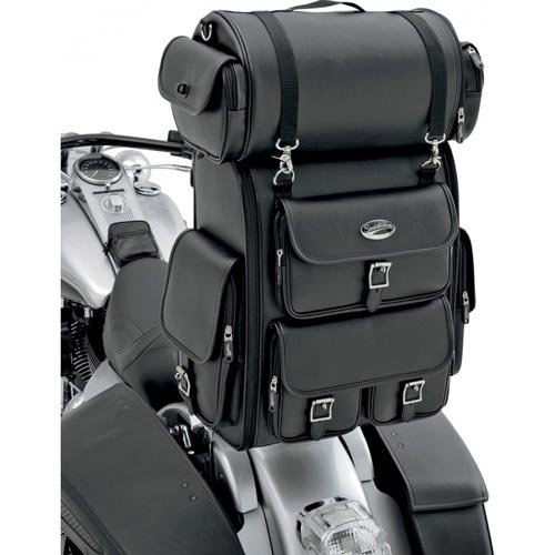 Saddlemen 3515-0096 Drifter Deluxe Sissy Bar Bag With Plain Roll Bag