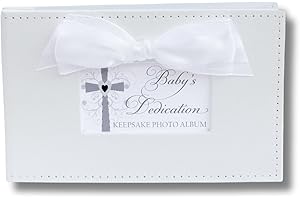 The Grandparent Gift Co. Growing in Faith Keepsake Photo Album, Baby Dedication