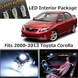 Classy Autos Toyota Corolla White Interior LED Package (6 Pieces)