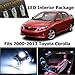 Classy Autos Toyota Corolla White Interior LED Package (6 Pieces)