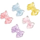 50pcs Resin Charms Bow Cute Set, Flatback Slime Charms Bulk for Crafts Big Belly Cups Mugs Stanley Cup, Art Stickers Decor for Handcraft DIY Hair Accessories Laptop