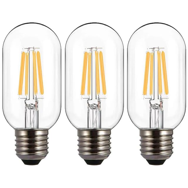 E27 Screw Light Bulb, 4W Edison LED Warm White 40W Antique Filament Bulbs, Vintage Decorative 2200K, Pack of 3