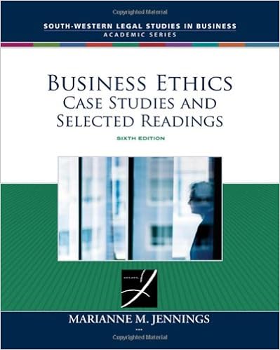 Business Ethics Case Studies And Selected Readings South Western
